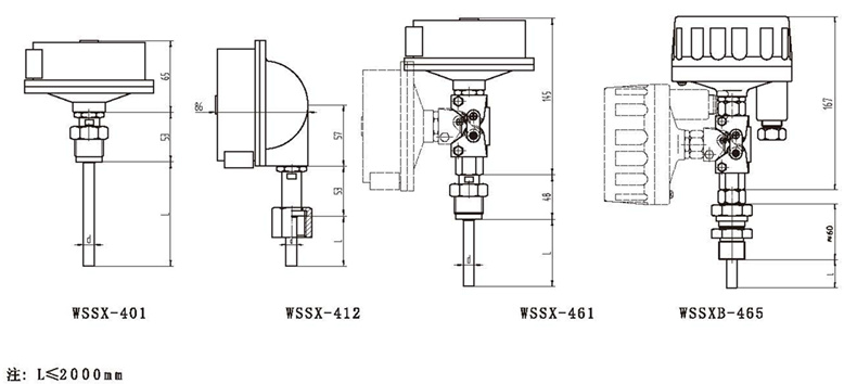 WSSX工業(yè)雙金屬溫度計（電接點型螺紋式）_http://www.psytrip.cn_雙金屬溫度計_第3張