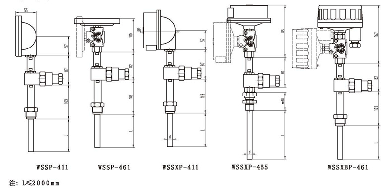 WSSX工業雙金屬溫度計（一體化型螺紋式）_http://www.psytrip.cn_雙金屬溫度計_第3張